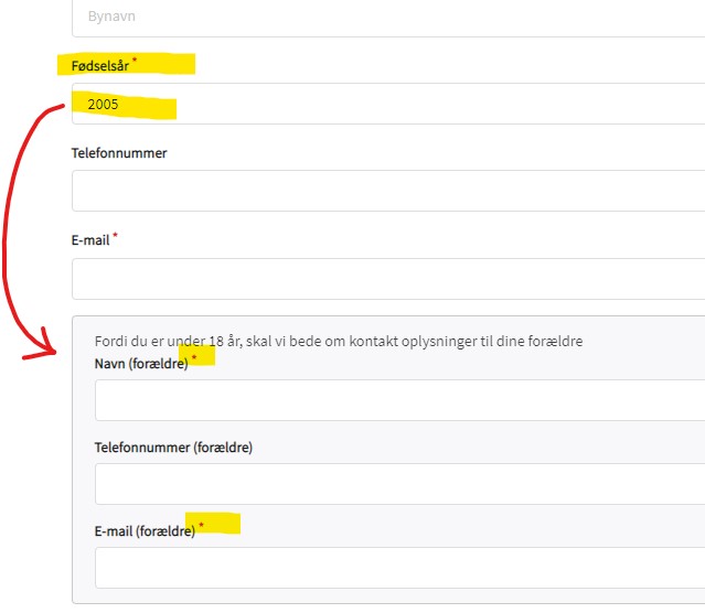 Validation in hidden fields not working correct on mobilephone image 1